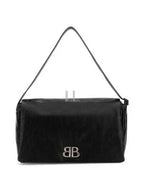 Balenciaga Monaco Flap Medium Shoulder Bag Black