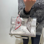 CHRISTIAN DIOR Medium Diorever silver bag