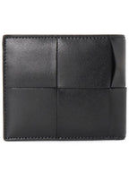 Bottega Veneta Men's Intrecciato Half Wallet Black