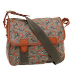 CELINE C Macadam Canvas Shoulder Bag Coated Canvas Orange  29764