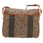 CELINE C Macadam Canvas Shoulder Bag Coated Canvas Orange  29764