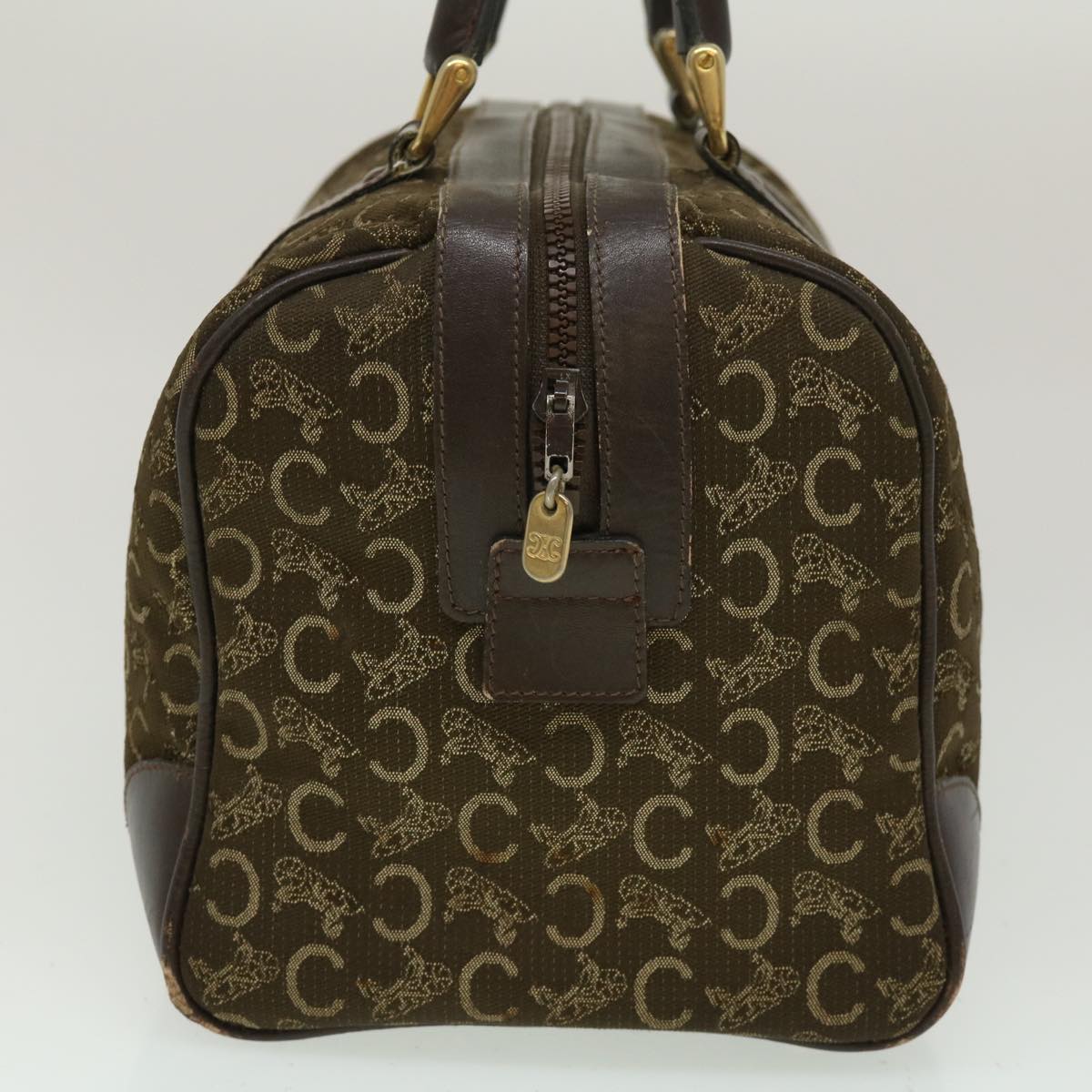 CELINE C Macadam Canvas Hand Bag Brown  29810