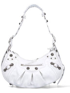 Balenciaga Le Cagole Small Leather Shoulder Bag White