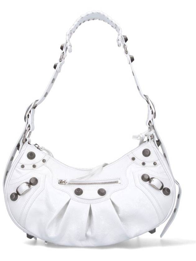 Balenciaga Le Cagole Small Leather Shoulder Bag White