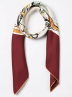 Burberry Tower Bridge Print Silk Scarf Red