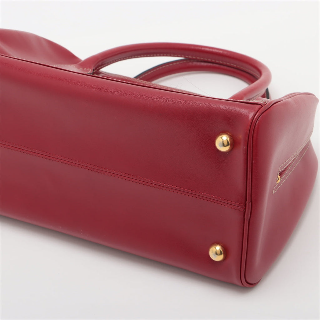 Saint Laurent  Leather Boston Bag Red