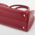 Saint Laurent  Leather Boston Bag Red