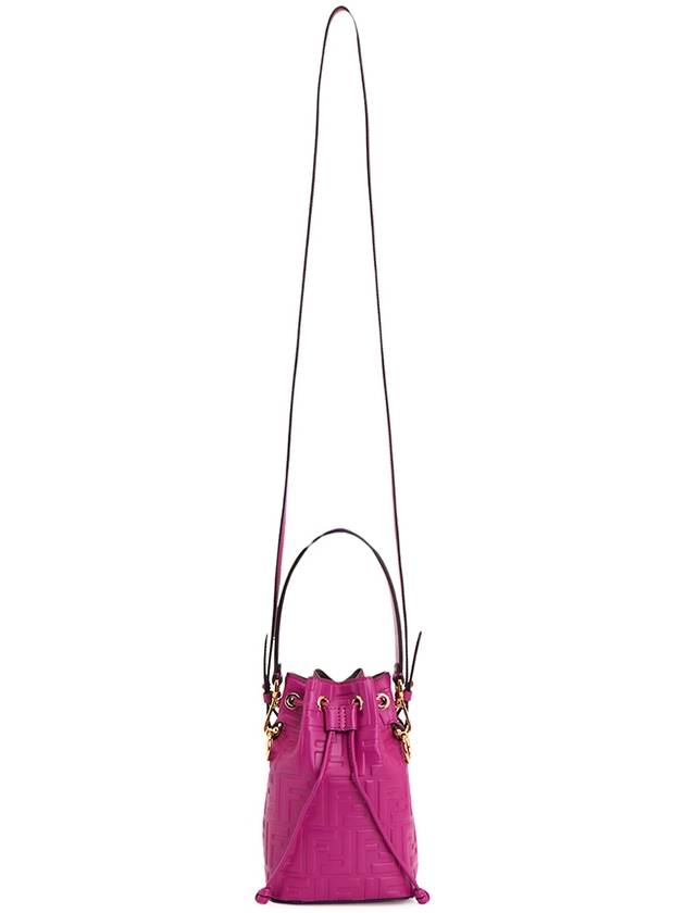 Fendi Mon Tresor Small Leather Bucket Bag Pink