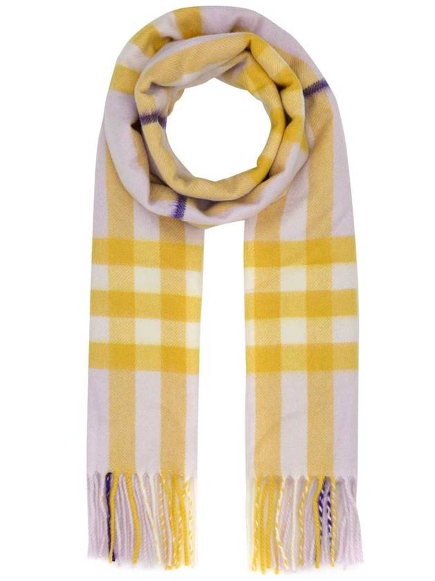 Burberry Check Cashmere Scarf Pink
