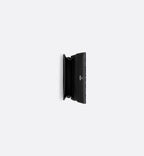 Saddle Business Card Holder Black Grained Calfskin Marquetry And Black Dior Oblique Jacquard