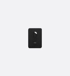 Saddle Magnetic Card Holder Black Dior Gravity Leather