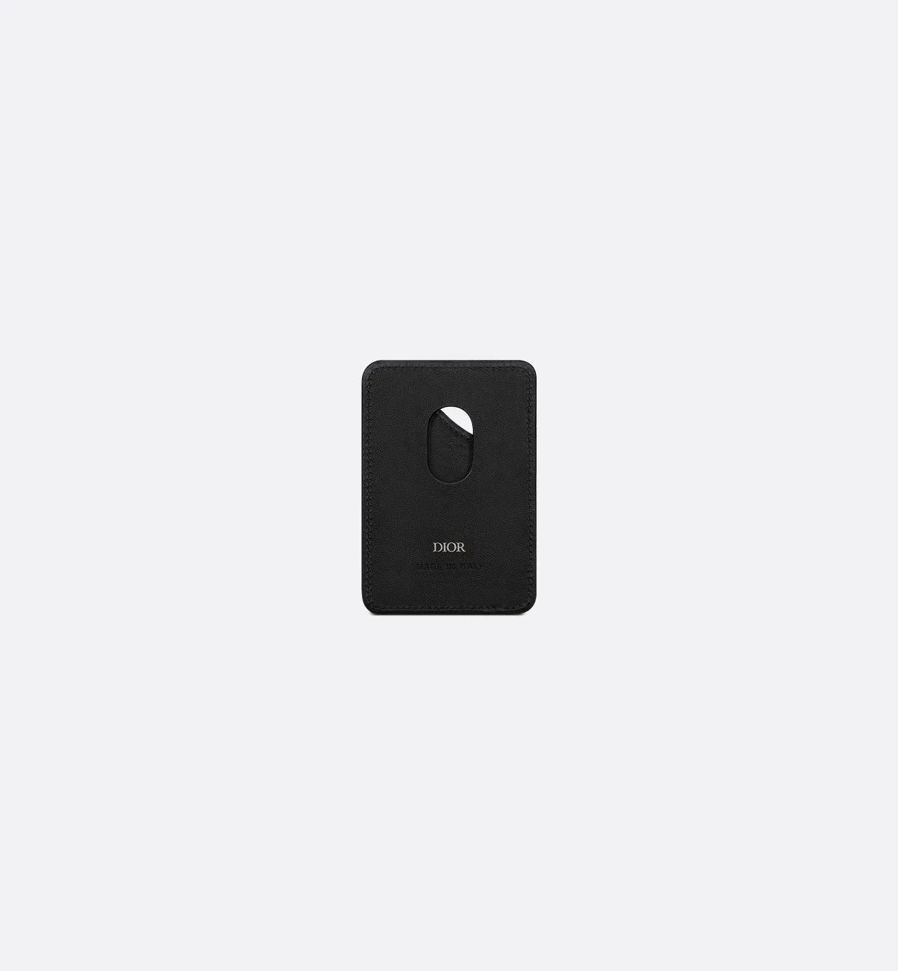Saddle Magnetic Card Holder Black Dior Gravity Leather