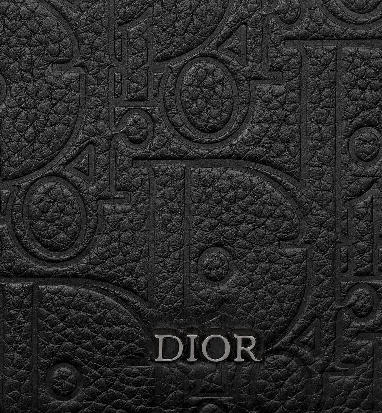 Saddle Magnetic Card Holder Black Dior Gravity Leather