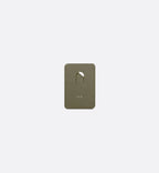 Saddle Magnetic Card Holder Khaki Dior Gravity Leather