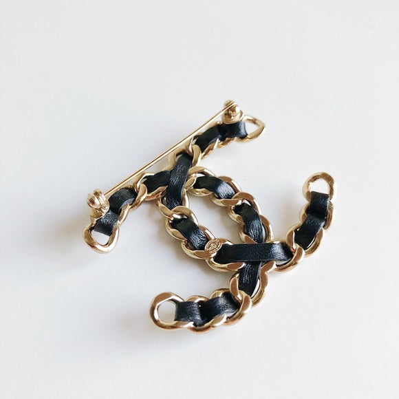 Chanel Lambskin Chain CC Brooch