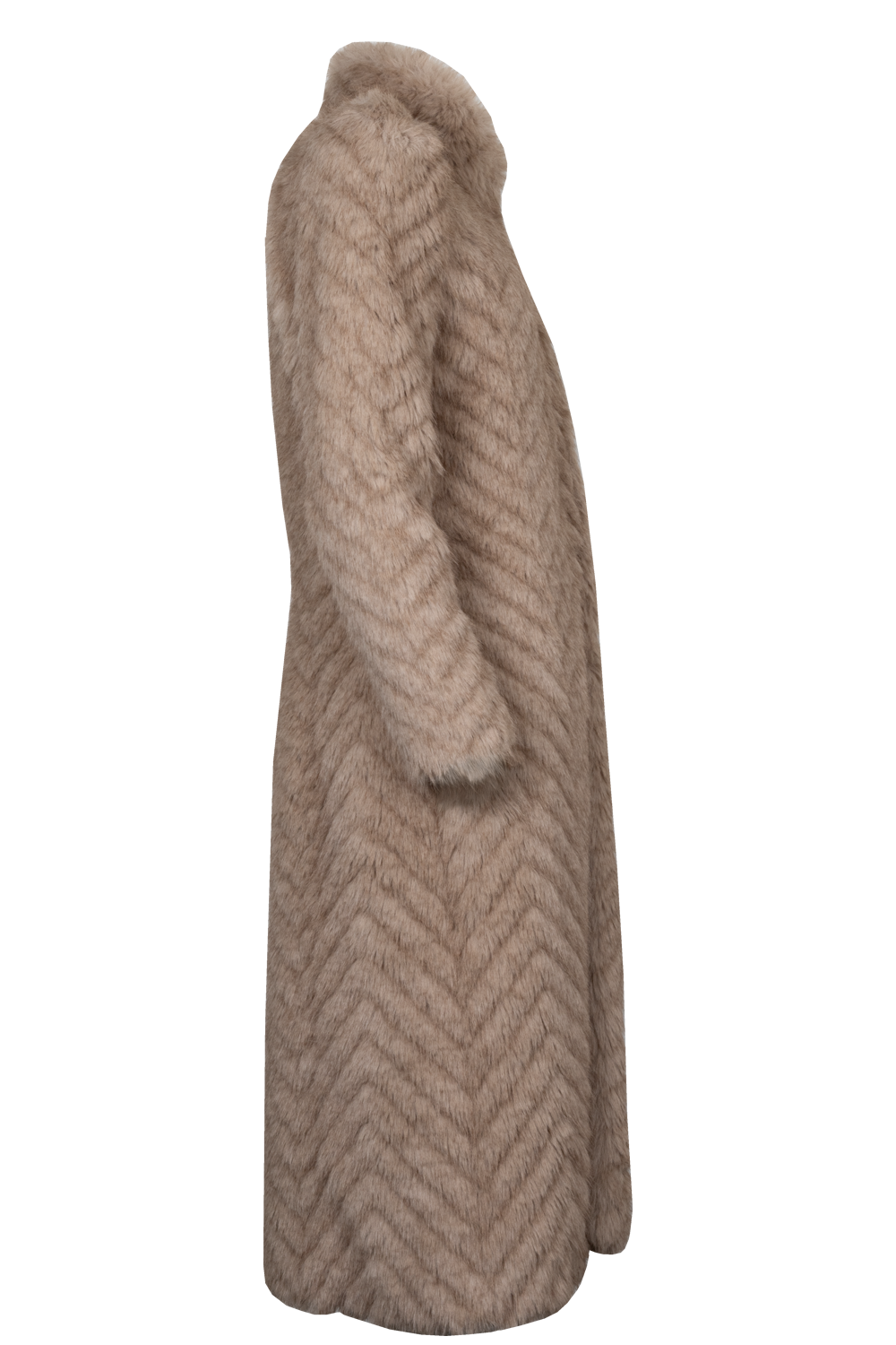 BALENCIAGA Faux Fur Coat Beige