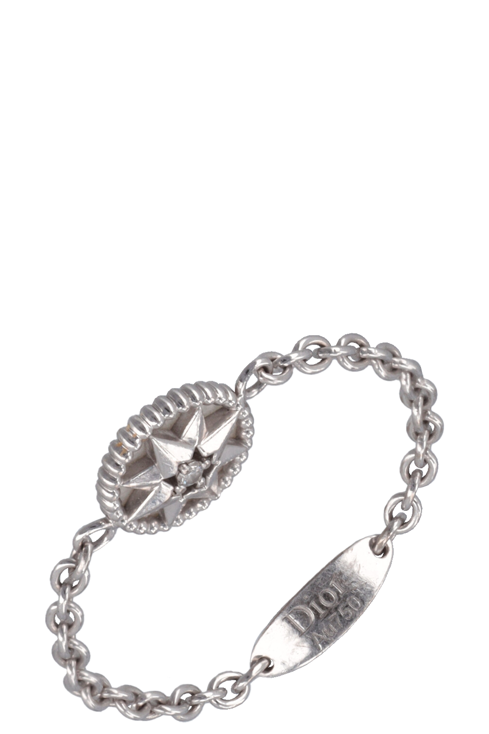 CHRISTIAN DIOR Rose des Vents Ring 18k White Gold MOP Diamond