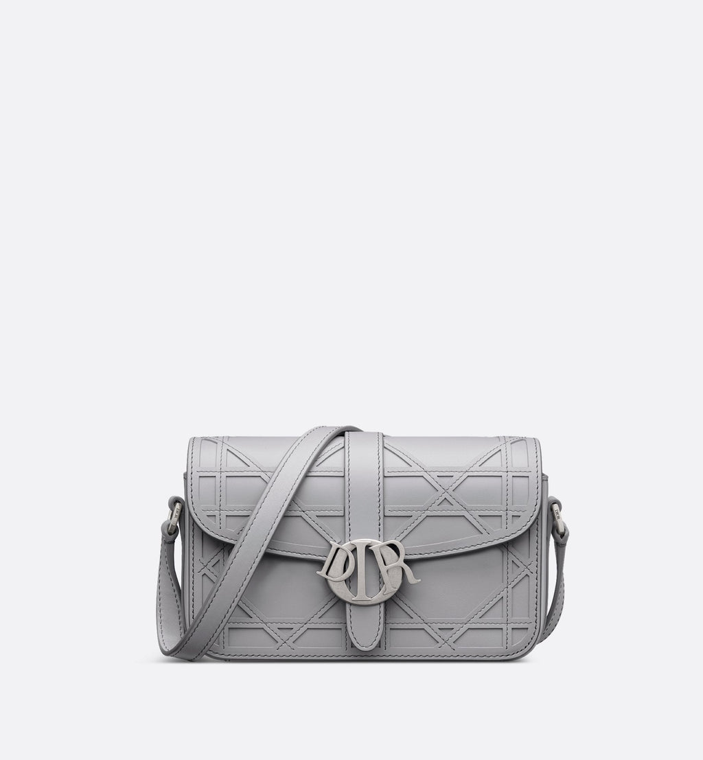Mini Dior Charm Bag Dior Gray Cannage Cosmo Leather