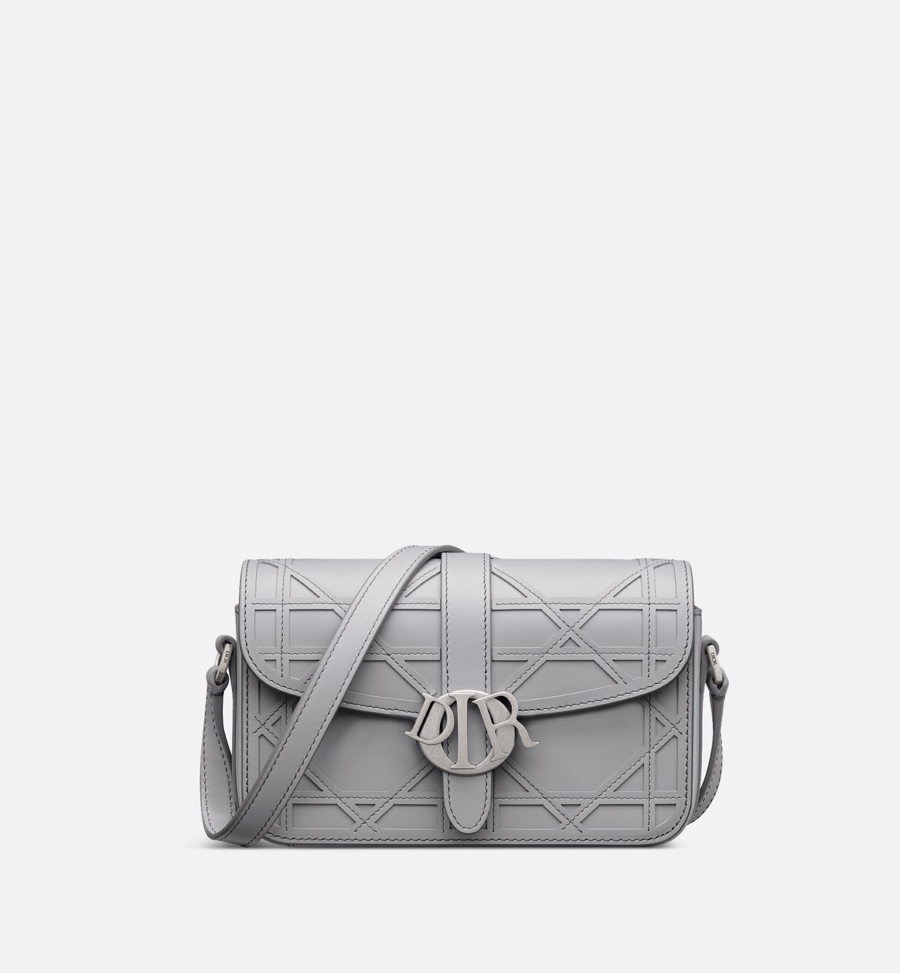 Mini Dior Charm Bag Dior Gray Cannage Cosmo Leather