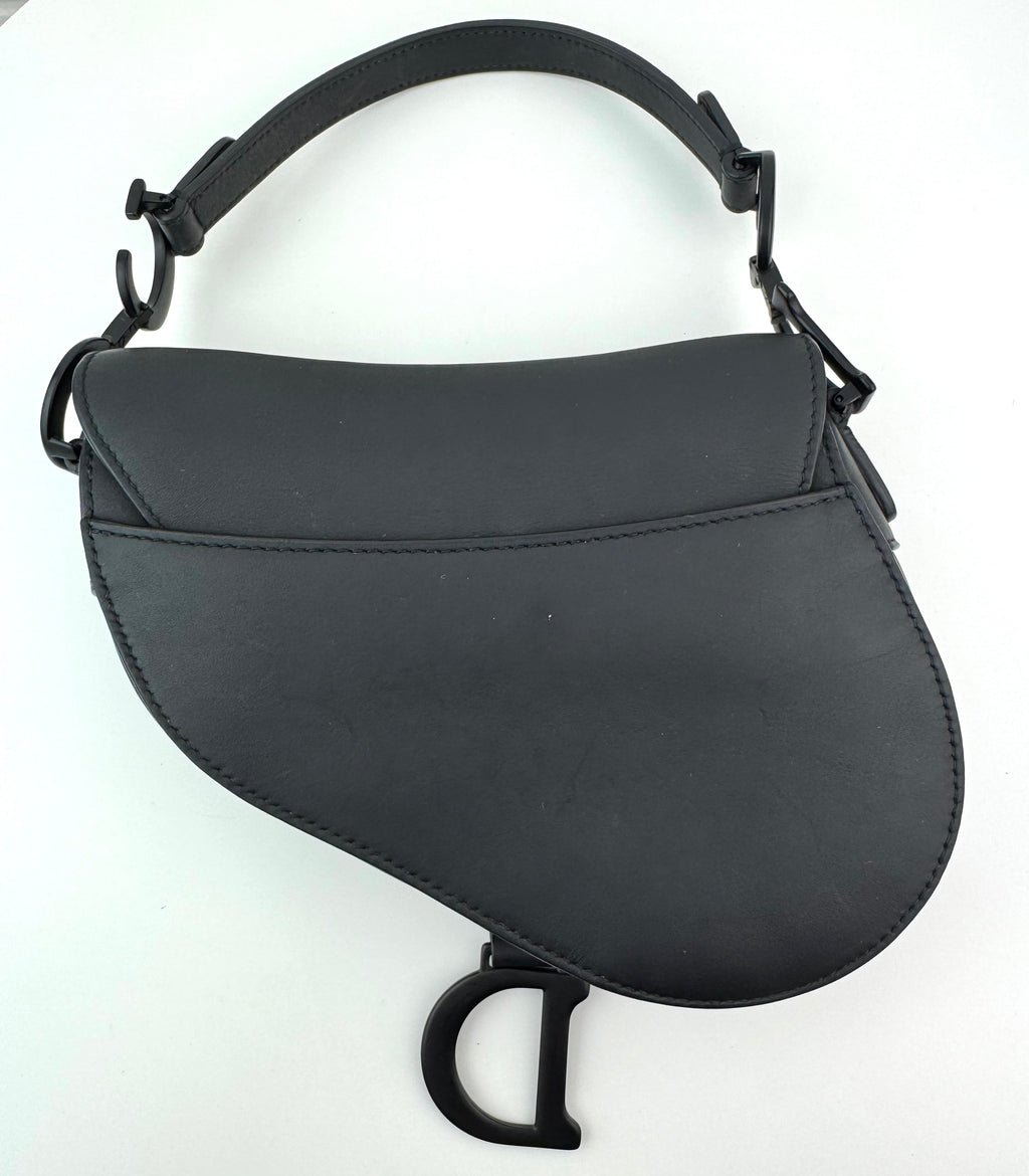 Dior Ultra Matte Mini Saddle Black Ultramatte CalfskinBag