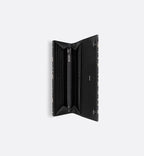 Long Flap Wallet Beige And Black Dior Oblique Jacquard