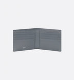 Bifold Wallet Deep Gray Dior Gravity Leather