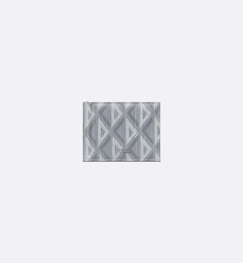 Wallet With Money Clip Dior Gray Coated Cotton Canvas With Cd Diamond Print
