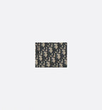 Wallet With Money Clip Beige And Black Dior Oblique Jacquard