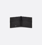 Wallet With Money Clip Beige And Black Dior Oblique Jacquard