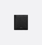 Vertical Bifold Wallet Black Dior Gravity Leather And Black Smooth Calfskin