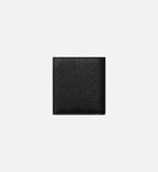 Vertical Bifold Wallet Black Dior Gravity Leather And Black Smooth Calfskin