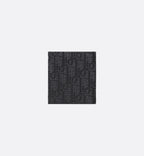 Vertical Bifold Wallet Black Dior Oblique Jacquard