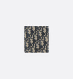 Vertical Bifold Wallet Beige And Black Dior Oblique Jacquard