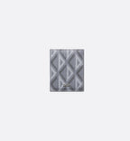 Trifold Wallet Dior Gray Coated Cotton Canvas With Cd Diamond Print