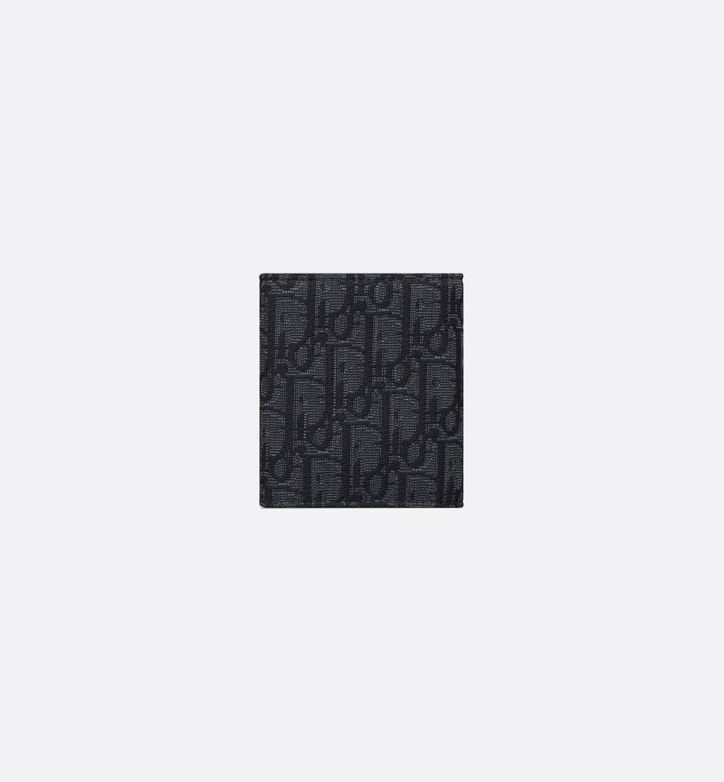 Trifold Wallet Black Dior Oblique Jacquard