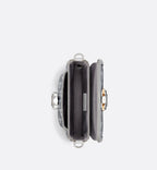 Mini Dior Hit The Road Messenger Bag With Flap Dior Gray Coated Cotton Canvas With Cd Diamond Print