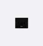 Card Holder Black Dior Oblique Galaxy Leather