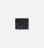 Card Holder Black Dior Oblique Jacquard And Black Grained Calfskin