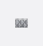 Business Card Holder Dior Gray Coated Cotton Canvas With Cd Diamond Print