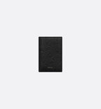 Vertical Bifold Card Holder Black Dior Gravity Leather