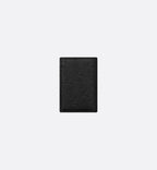 Vertical Bifold Card Holder Black Dior Gravity Leather