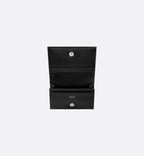 Business Card Holder Black Dior Oblique Galaxy Leather