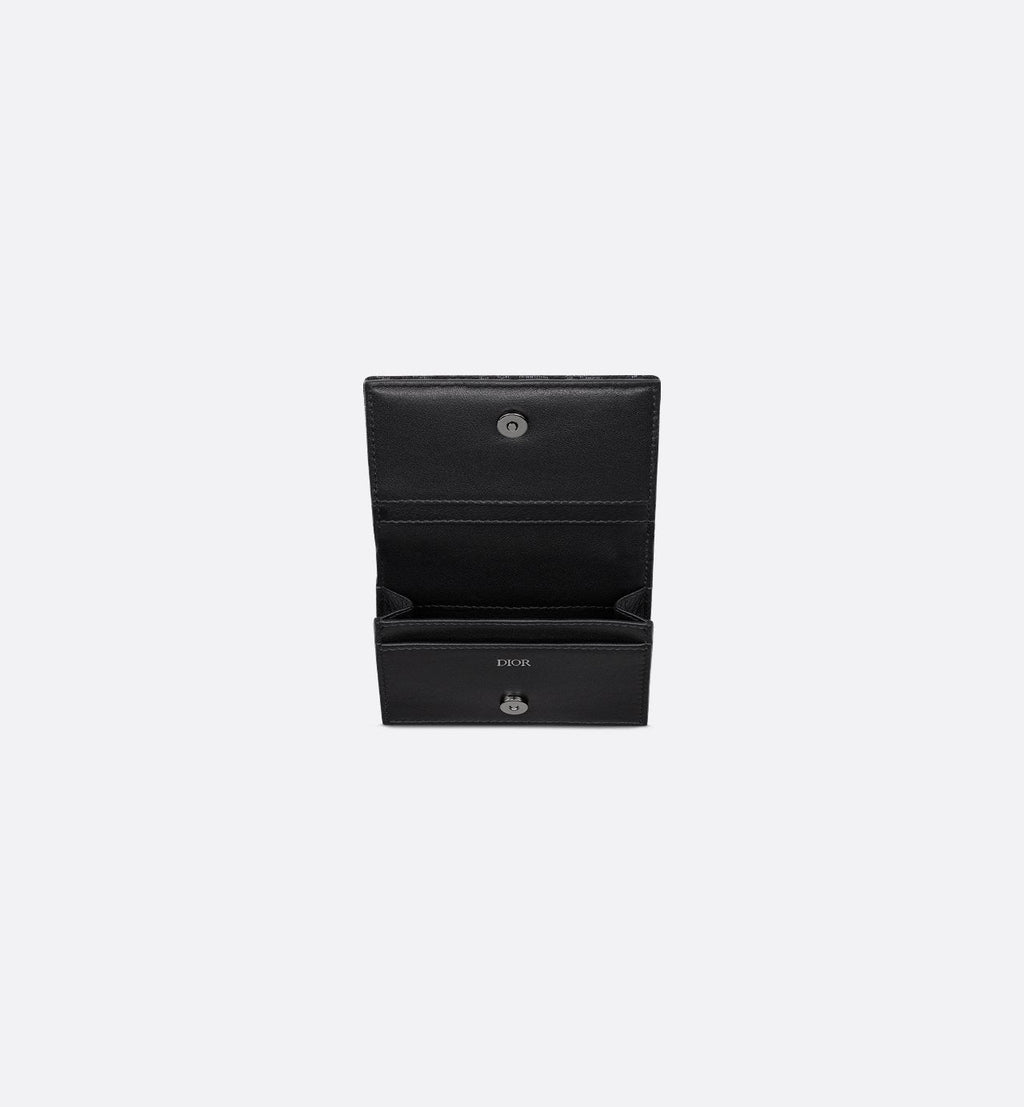 Business Card Holder Black Dior Oblique Jacquard
