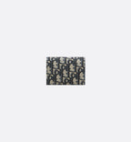 Business Card Holder Beige And Black Dior Oblique Jacquard