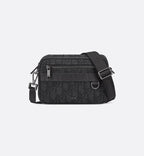 Mini Safari Bag With Strap Black Dior Oblique Jacquard