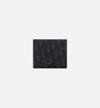 Compact Wallet Black Dior Oblique Jacquard