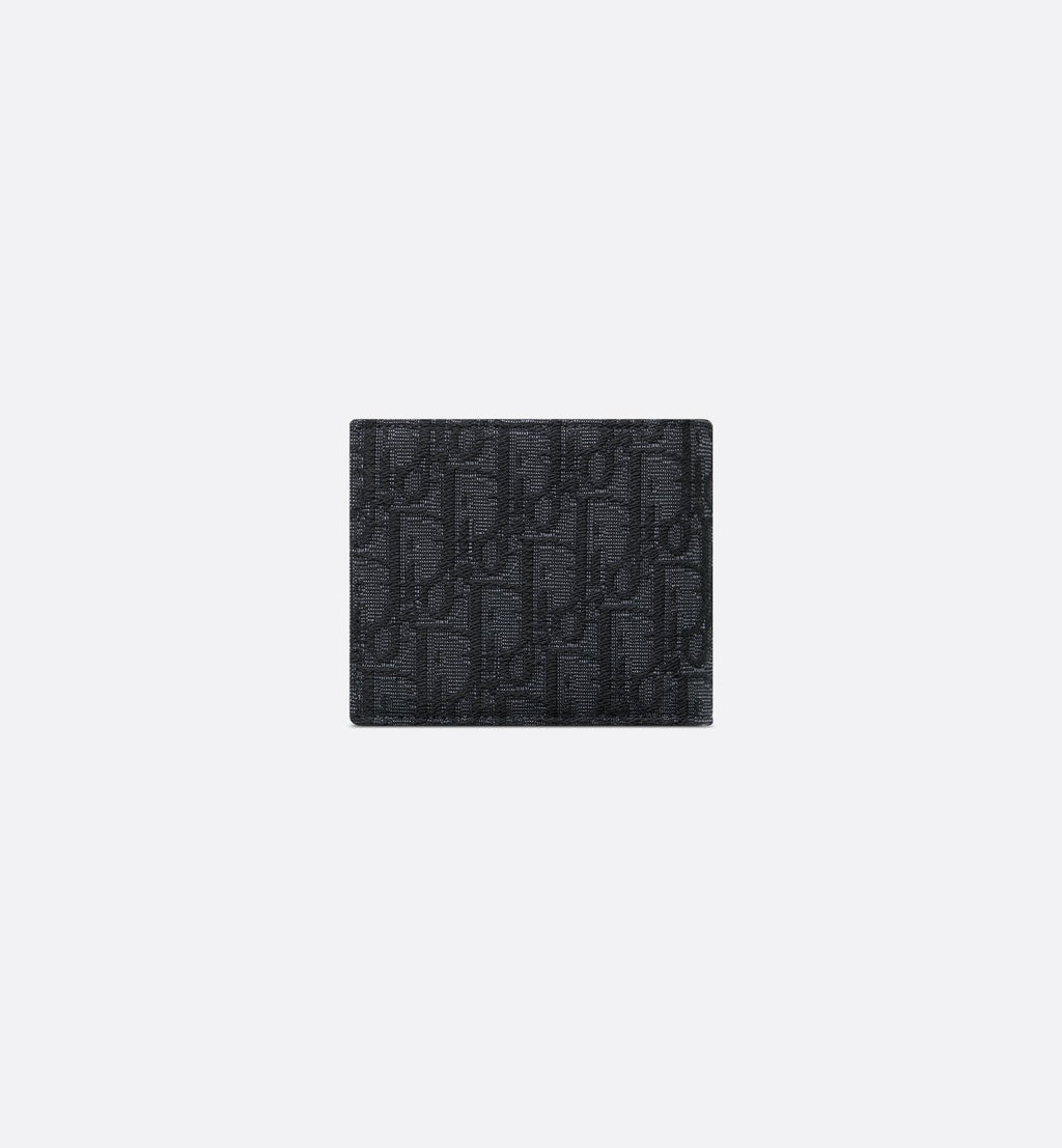 Compact Wallet Black Dior Oblique Jacquard