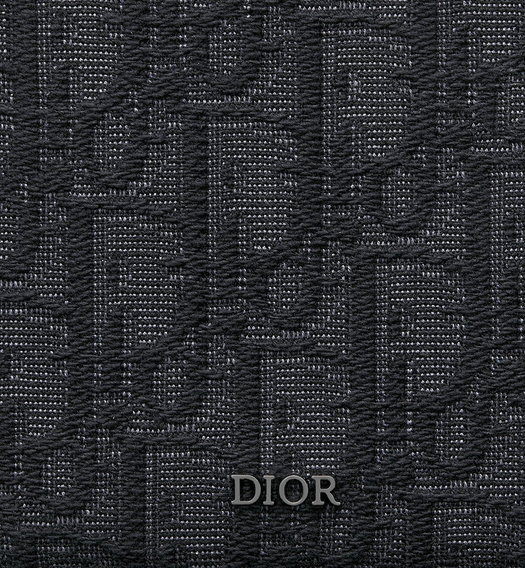 Compact Wallet Black Dior Oblique Jacquard