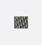 Compact Wallet Beige And Black Dior Oblique Jacquard