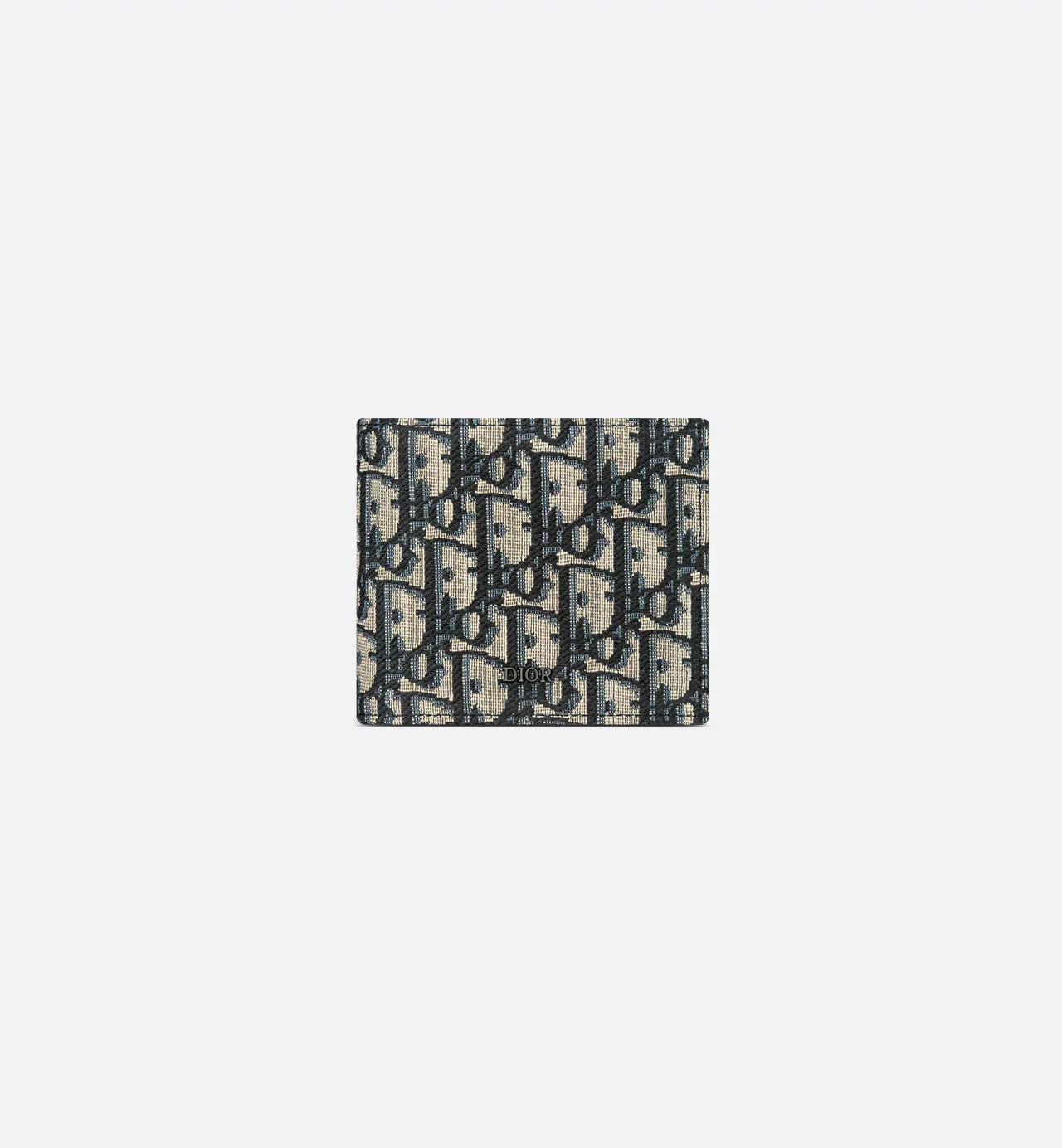 Compact Wallet Beige And Black Dior Oblique Jacquard